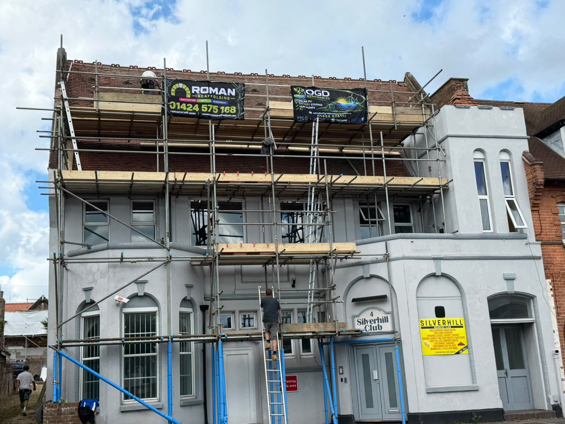Commercial scaffolding in Hastings by Roman Scaffolding